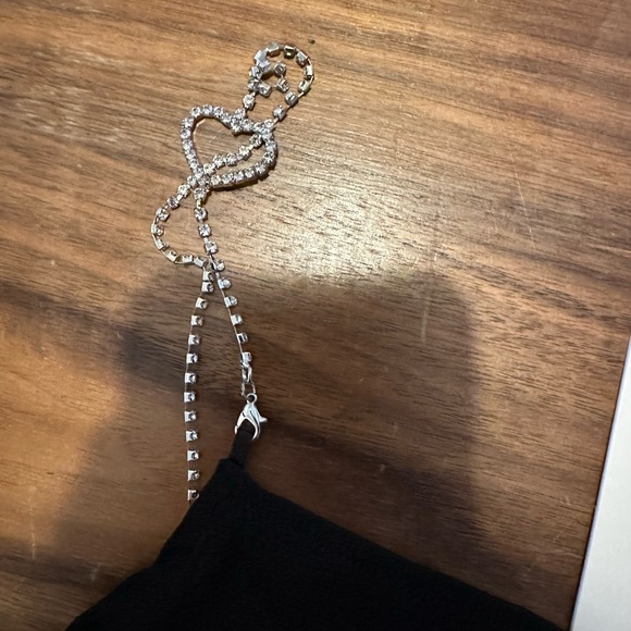 Black Crystal Crop Going Out Top - Picture 3 of 3